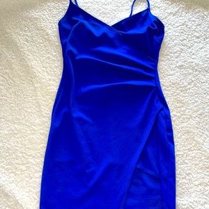 Blue mini dress